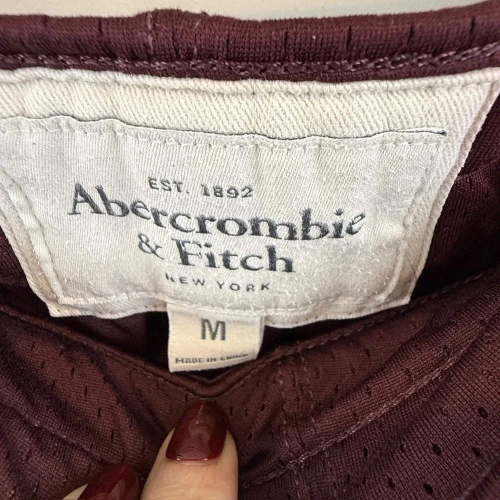 Abercrombie & Fitch Shorts Mens Medium Athleisure Collegiate Mesh Varsity Track